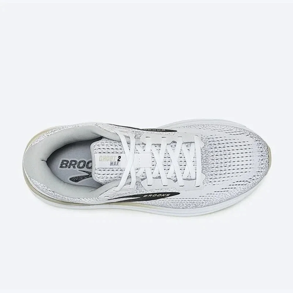 Men's Size 11 Brooks Ghost Max 2 Running Shoes White Pelican 110431-1D-125 NEW